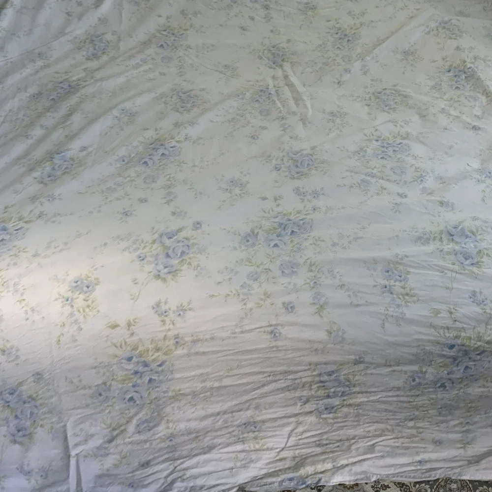 Simply Shabby Chic Duvet Blue Rose British Rose Ruffle Lace Queen